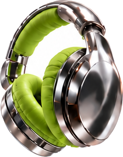 Green headphones