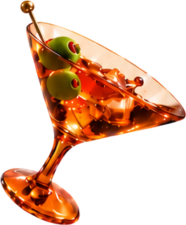 Martini with olives